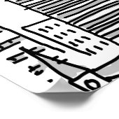 Poster de musicien Drôle Joueur de Trombone (Coin)