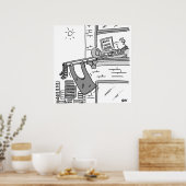 Poster de musicien Drôle Joueur de Trombone (Cuisine)