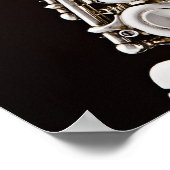 Poster de musicien flûte ou flûtiste (Coin)