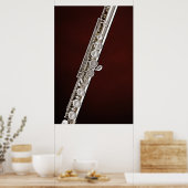 Poster de musicien flûte ou flûtiste (Cuisine)