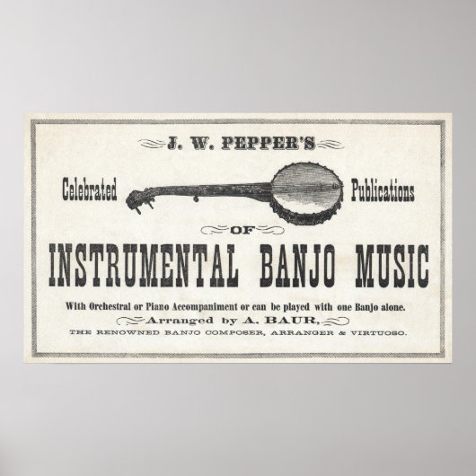 Poster de musique Banjo (Devant)