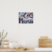 Poster de musique en direct Shabby Chic Sign (Cuisine)