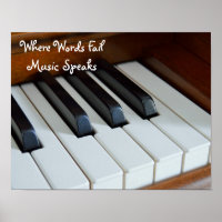 Poster de musique ! Grande photo de piano