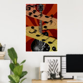 Poster de musique guitare (Bureau à domicile)
