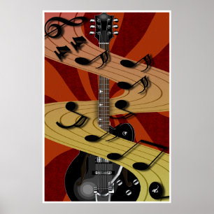 Poster de musique guitare