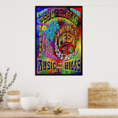 Poster de musique Psychedelic Hippiefest (Cuisine)