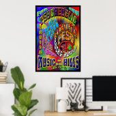Poster de musique Psychedelic Hippiefest (Bureau à domicile)