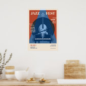 Poster de musique rétro faire-part (Cuisine)