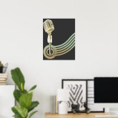 Poster de musique Vintage de style rétro (Bureau à domicile)