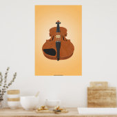 Poster de musique : Violon modèle 3D (Cuisine)