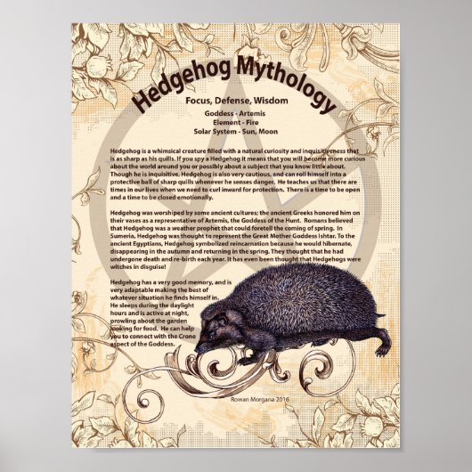 POSTER DE MYTHOLOGIE HEDGEHOG (Devant)