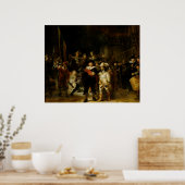Poster De Nachtwacht, Rembrandt (Cuisine)