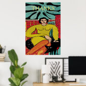 Poster de Nancy avec chat noir (Bureau à domicile)