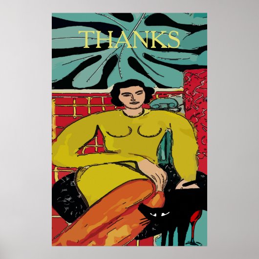Poster de Nancy avec chat noir (Devant)