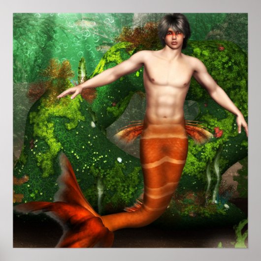 Poster de natation Merman (Devant)