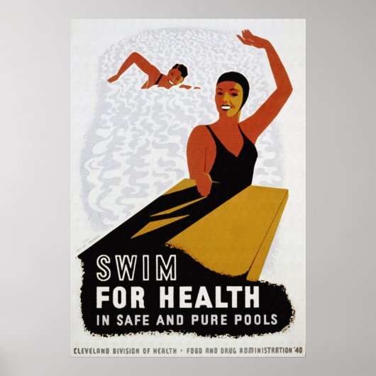 Poster de natation pour votre santé (Devant)