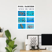 Poster de natation synchronisée de nageur (Bureau à domicile)