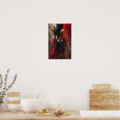 Poster de Necromancer Imaginaire foncé avec arme m (Cuisine)