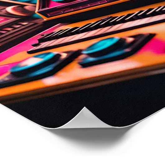 Poster de Neon Synthwave Galaxy (Coin)