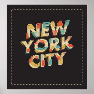 Poster de New York City Typographie