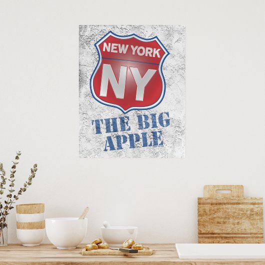 Poster de New York sur le Big Apple Shield (Cuisine)