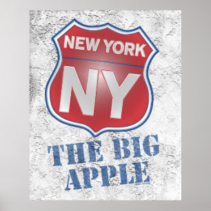 Poster de New York sur le Big Apple Shield