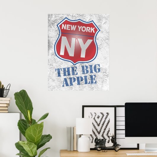 Poster de New York sur le Big Apple Shield (Bureau à domicile)