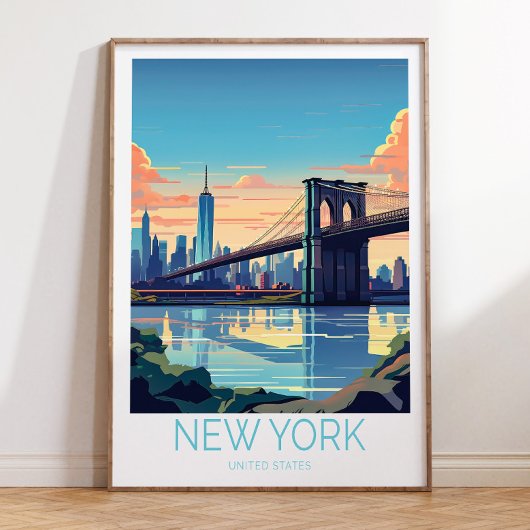 Poster de New York Travel Poster de New York Brook