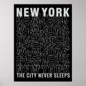 Poster de New York Typographie (Devant)