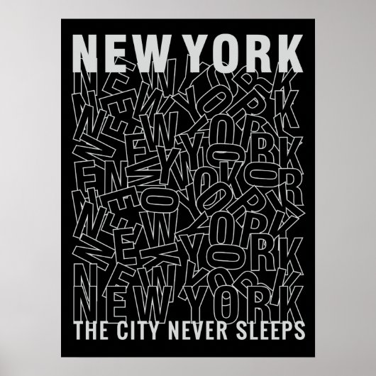 Poster de New York Typographie (Devant)