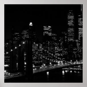 Poster de New York Unique en noir et blanc Imprime