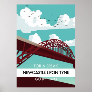 Poster de Newcastle sur le pont Tyne.