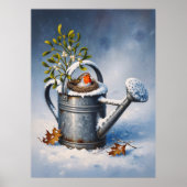 Poster de nid d'oiseaux d'hiver pour le papier déc (Devant)