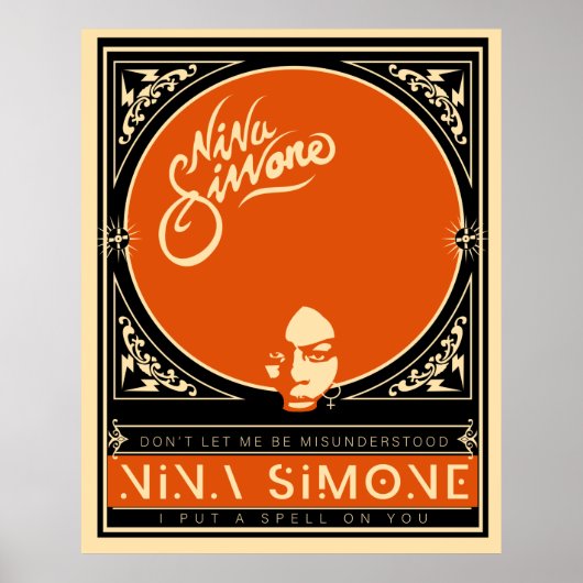 Poster de Nina Simone Orange (Devant)