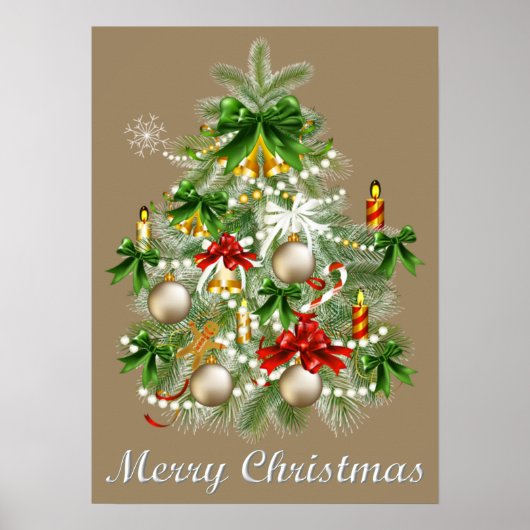 Poster de Noël avec des bougies (Devant)