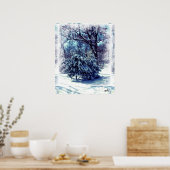 Poster de Noël blanc au pays des merveilles (Cuisine)