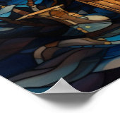 Poster de Noël bleu verre (Coin)