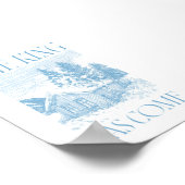 Poster de Noël Cabine bleu du roi (Coin)