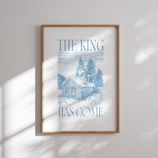 Poster de Noël Cabine bleu du roi
