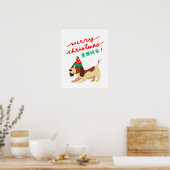 Poster de Noël chinois, Poster de Chien mignon, No (Cuisine)