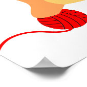 Poster de Noël de chat, Kitten Xmas Imprimer, Fest (Coin)