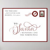 Poster de Noël de la famille de Père Noël (Devant)