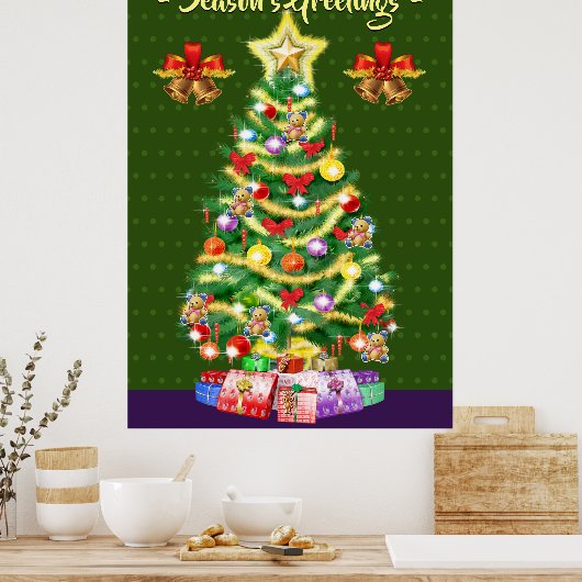Poster de Noël de l'arbre géant verts de Noël (Cuisine)