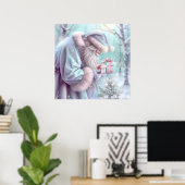 Poster de Noël de rêve Père Noël (Bureau à domicile)