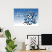 Poster de Noël de Snowman (Bureau à domicile)