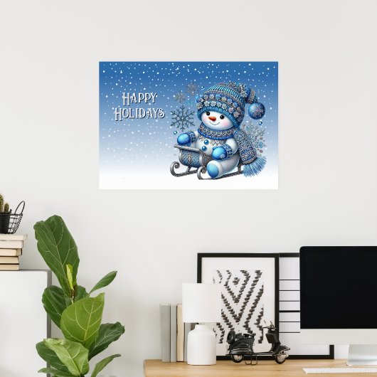 Poster de Noël de Snowman (Bureau à domicile)