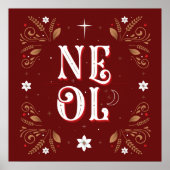 Poster de Noël du premier Noel 24x24 (Devant)