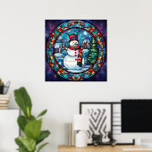 Poster de Noël en verre satiné (Bureau à domicile)