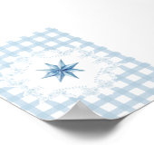 Poster de Noël En vichy étoile bleue (Coin)