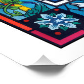 Poster de Noël en vitrail Peace on Earth (Coin)